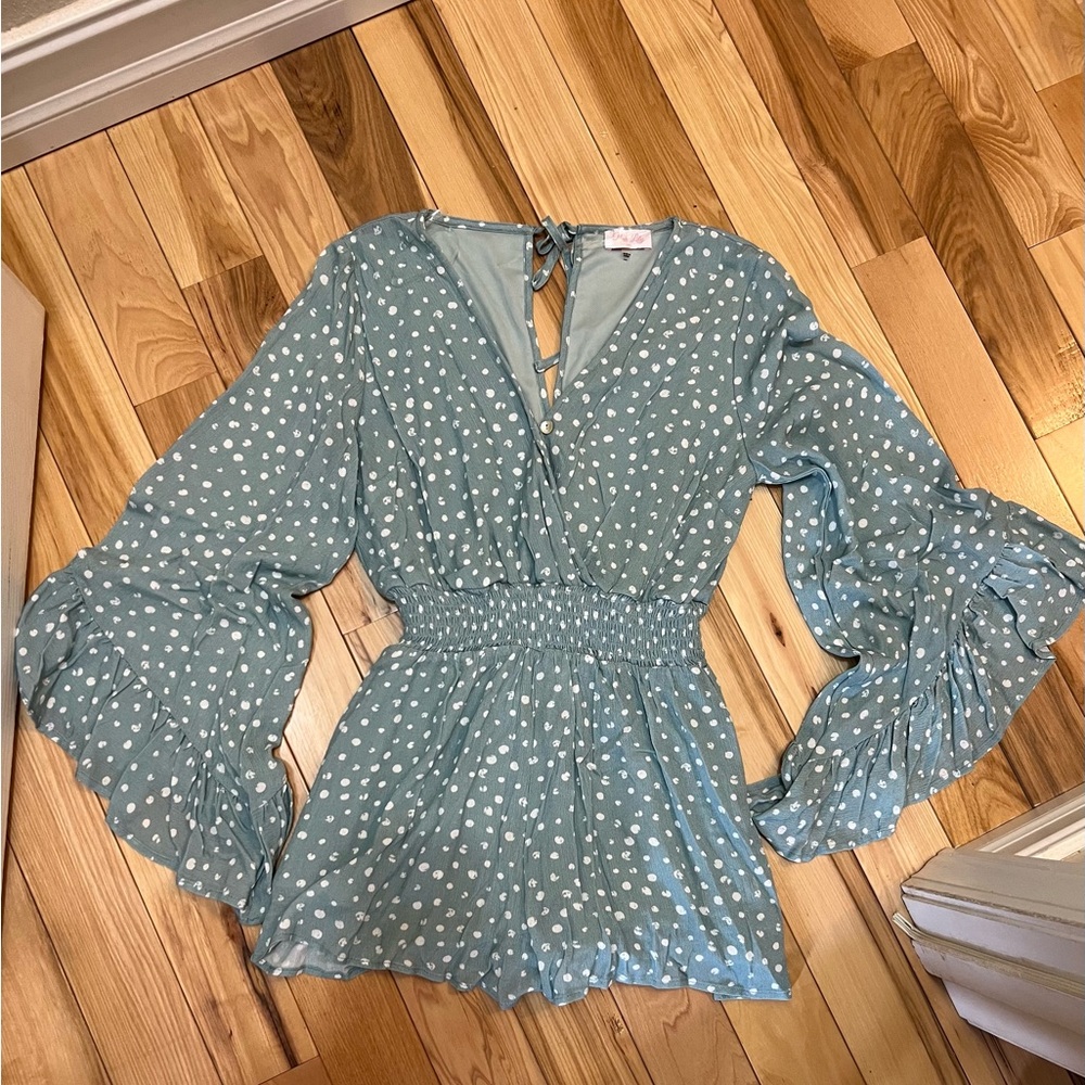 Polka Dot Ruffle Romper